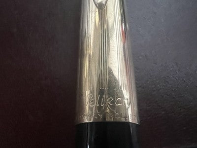Pelikan P1 Stift Füllfederhalter Schwarz A Kolben Feder F Vintage 1959
