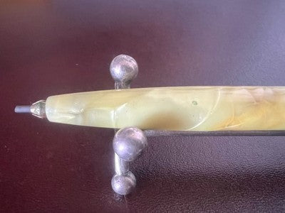 🔴 Matita meccanica celluloide marmorizzata a ragno con mine 1,4 vintage 1940