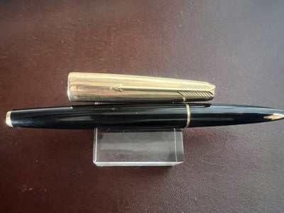 Parker Stylo-Plume Stylo à Plume 61 Flèche Doré Gravé Et Crayon Mécanique Cru 