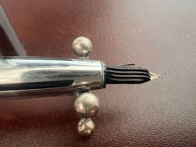 🔴 LINCOLN penna stilografica pistone pennino ORO 14k M scrive vintage 1960