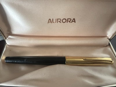 🔴 AURORA penna stilografica 88 pennino ORO M a cartuccia scrive vintage AB