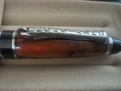 🔴 CHEVIGNON penna stilografica marmorizzata Parigi a cartuccia scrive vintage