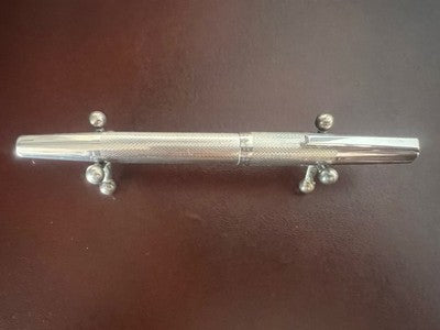 🔴 OMAS penna stilografica 72 ARGENTO MASSICCIO guillochè diamante vintage NOS