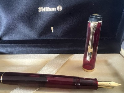 Pelikan Pen Fountain Pen M200 Demonstrator Clear Bordeaux Pen F