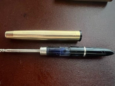 Stilus Stylo-Plume Stylo à Plume Noire À Piston Stylo Plume F Écrit Vintage