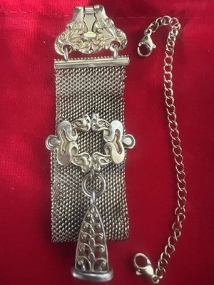 Chaîne Montre Poche Victorienne Avec Sceau Vierge Pinchbeck Antique 1800 N4