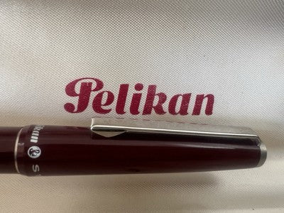 🔴 PELIKAN Stratos fountain pen, amaranth, M nib, vintage cartridges 