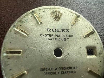 🔴 ROLEX quadrante Lady Datejust 19,4 mm argento originale vintage