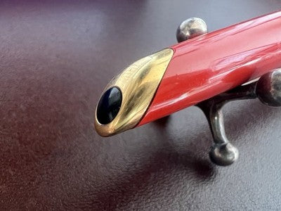 🔴 WATERMAN fountain pen Carene orange coral lacquer 18 KT GOLD nib F