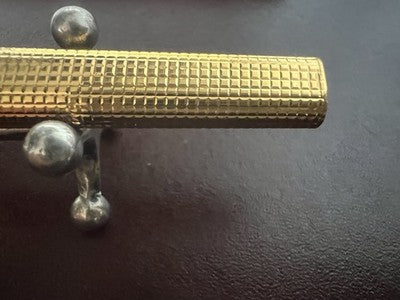 🔴 CARTIER penna sfera Trinity Godron placcata oro iniziali MC con astuccio