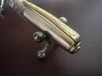 LUS Pluma Estilográfica De Acero Inoxidable Con Plumín De Iridio M Vintage