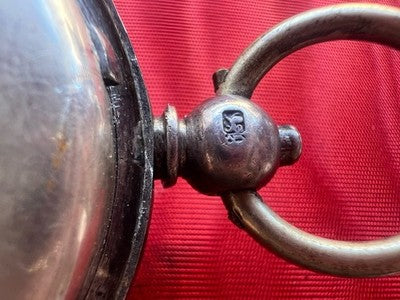 Montre Poche Argent 925 A Cane 3 Charnières Antique Londres 1870 Fonctionne