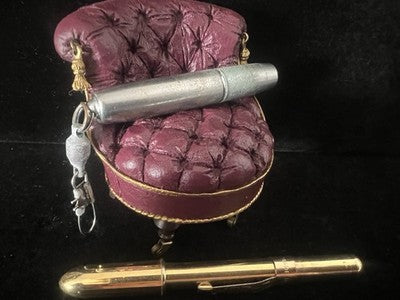 🔴 LINDY USA penna a sfera dorata + mini-penna retrattile in metallo con gancio