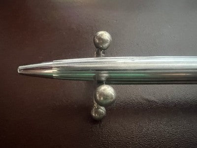 Aurora Stylo-Plume Sphère Mille Rayures Chrome Écrit Vintage Années 1960 C 