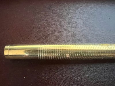 🔴 MORRIS penna stilografica placcata oro pennino M scrive vintage