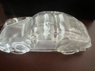 🔴 PORSCHE 911 modellino auto vetro tridimensionale 1:24 fermacarte scrivania