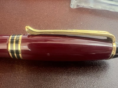 🔴 AURORA penna stilografica Ipsilon bordeaux profili dorati pennino F garanzia