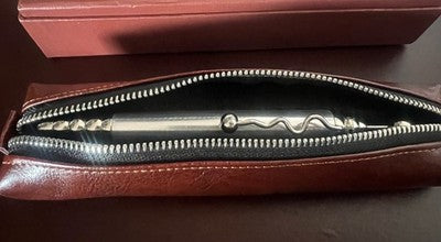 🔴 JEAN PIERRE LEPINE penna sfera ZIG ZAG francese cromata scrive vintage