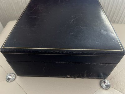 🔴 Scatola penne espositore portapenne pelle velluto 2 livelli serratura vintage