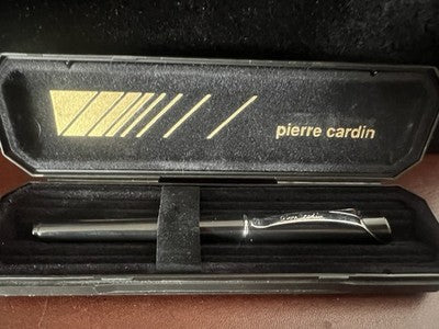 🔴 PIERRE CARDIN penna sfera finiture cromate cappuccio a scatto NOS