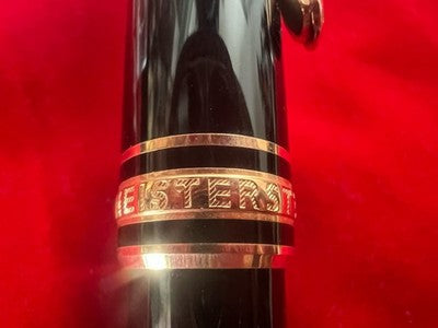 🔴 MONTBLANC penna sfera Meisterstück Classica profili oro rosa garanzia NOS