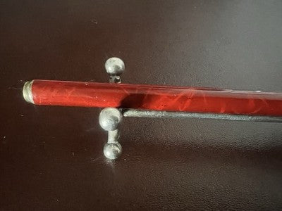 Roter OMAS Kugelschreiber mit Schnappkappe, Vintage-Stil 