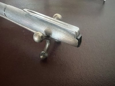 🔴 AURORA penna sfera 98 tutta metallo satinato spazzolato scrive vintage