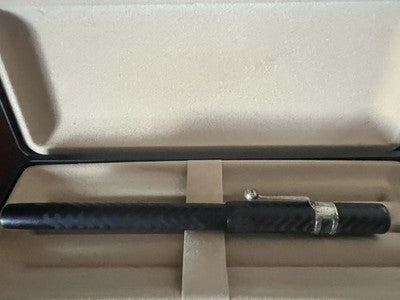 🔴 RADIUM stilografica ebanite cesellata spiga eyedropper pennino F vintage '20