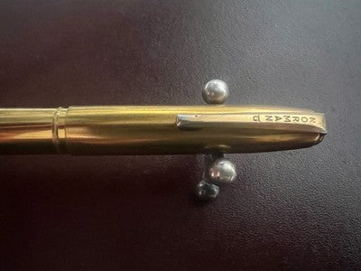 🔴 NORMAN G penna sfera metallo massiccio a scatto rara USA vintage