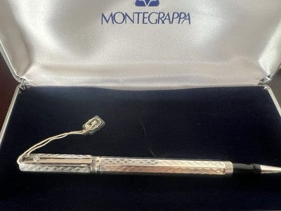 🔴 MONTEGRAPPA penna sfera Reminiscence Argento 925 e DIAMANTE Edizione Limitata
