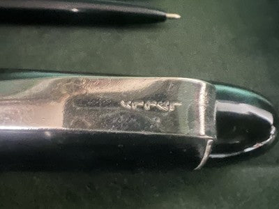 Bic Pens Penholder Sphere Desk Top Red Black Blue 4 Pens Vintage 