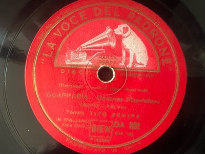 🔴 Dischi LA VOCE del PADRONE 78 giri ceralacca Tito Schipa Guardame grammofono
