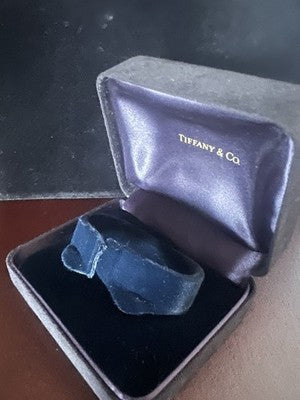 TIFFANY & Co Box Watch Bracelet Hard Velvet Bevel Edge