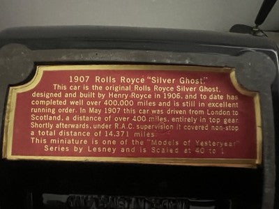 🔴 ROLLS ROYCE modellino Silver Ghost 1907 Lesney Models Yesteryear scala 40:1