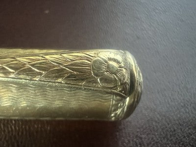 🔴 IDEAL retractable fountain pen GOLD nib works vintage C 