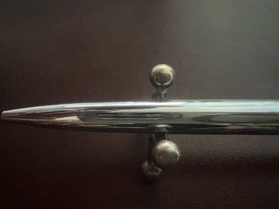 OMAS Chrome Metal Ballpoint Pen Shiny Italy Writes Vintage 70s