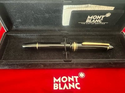 🔴 MONTBLANC Meisterstuck 146 fountain pen GOLD nib M instructions box
