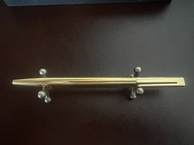 🔴 BULGARI Eccentric Twist gold-plated ballpoint pen with case, vintage writing