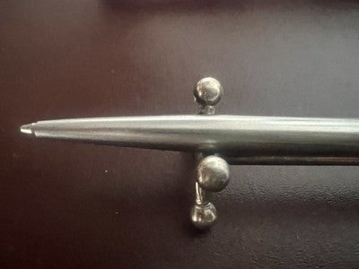 🔴 CARAN D’ACHE penna a sfera Madison cromata dorata clip nodino scrive vintage