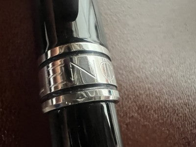 Balenciaga Stift Kugel Lack Schwarz Leisten Chrom Schreibt 