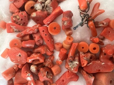 Natural Italian Corals Loose For Vintage Handmade Creations