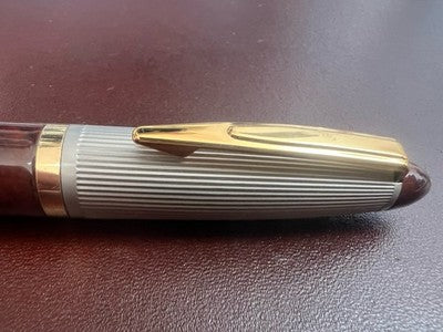 🔴 OSAMA Mini-Kugelschreiber für Tagebücher, Lack und Gold, schreibt im Vintage-Stil 