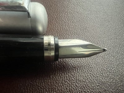 🔴 A.G. SPALDING & BROS penna stilografica RF lacca cromata satinata pennino F