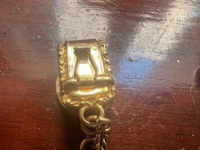 Chaîne Montre Poche Victorienne Chatelaine Joint Pinchbeck Antique 1800 N.2