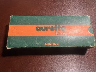 🔴 AURETTA penna stilografica By Aurora cromata e cartucce vintage anni 70 B