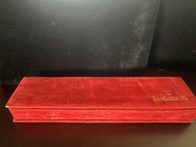 🔴 LANCASTER scatola cronografo rossa velluto con certificato istruzioni vintage