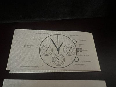 🔴 LANCASTER scatola cronografo rossa velluto con certificato istruzioni vintage