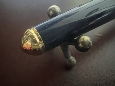 ADDEX Stylo À Plume Mini DIVA Laque Bleue Cap Doré Pointe Iridium 