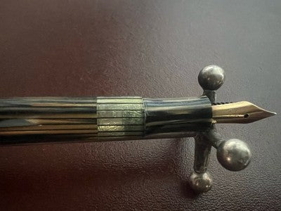 Stylo Plume Clipper mit Zelluloidfeder oder 14 KT Kolben Vintage 