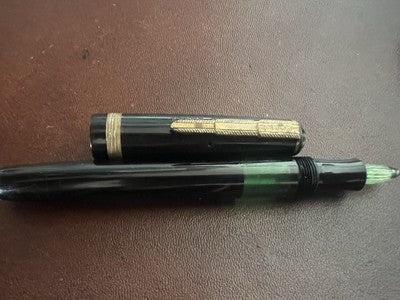 🔴 TROPEN GOLD penna sfera 225 carica inchiostro a pistone scrive vintage 1950